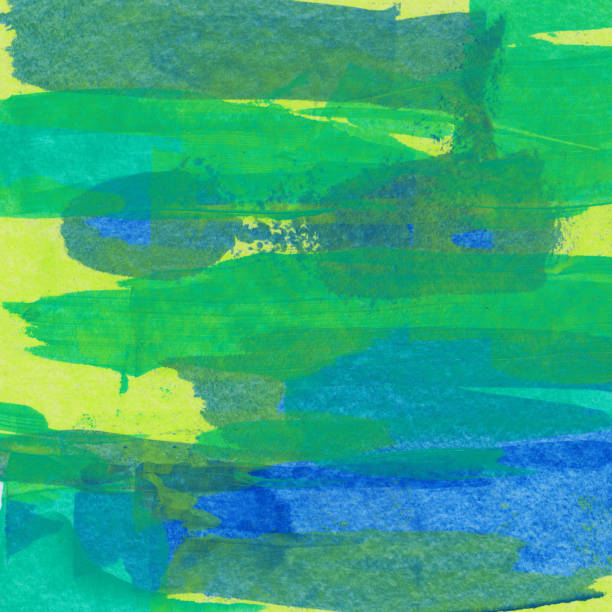 istock Bright hand painted background with splotches of color 1138454442