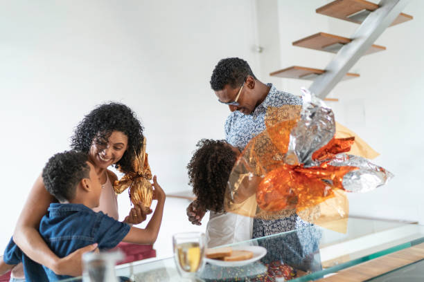 istock Latin family celebrating easter at home 1138454946