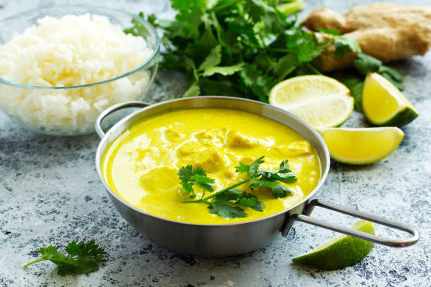 istock Yellow curry with chicken and rice. Asian cuisine. 1138456145