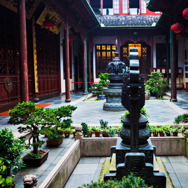 istock Courtyard at the Jade Buddha Temple in Shanghai, China 1138456494