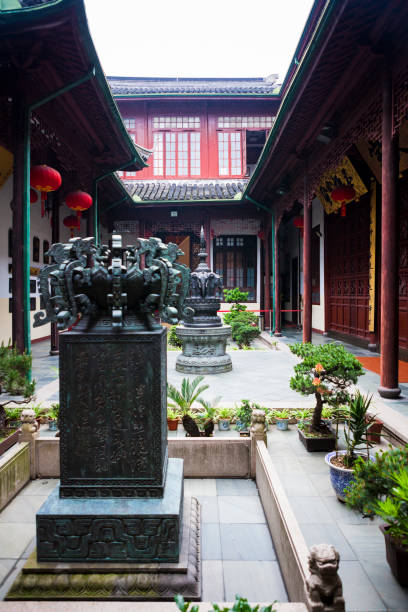 istock Courtyard at the Jade Buddha Temple in Shanghai, China 1138456545