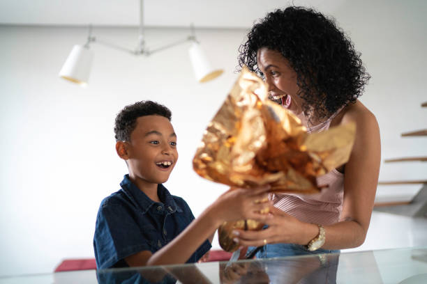 istock Latin mother and son celebrating easter at home 1138456573