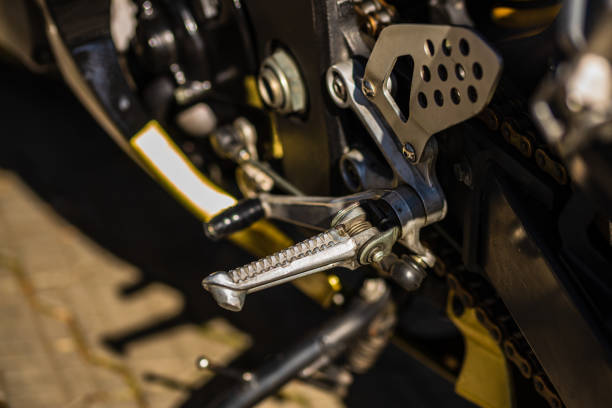 istock Close up motorcycle foot peg and shifter. 1138456713