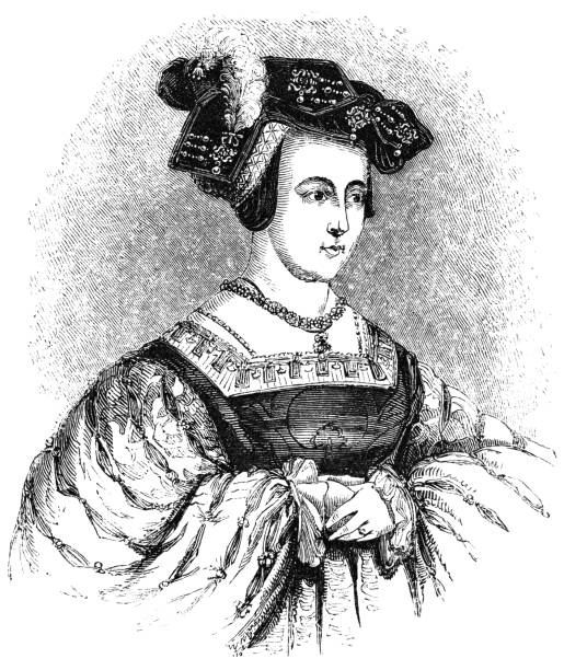 anne boleyn, królowa anglii (xvi wiek) - anne boleyn stock illustrations