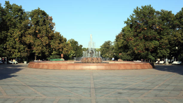 istock fountain in parl at autumn dry sunny day 1138461681