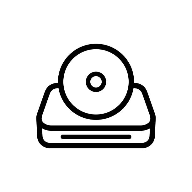 ilustrações de stock, clip art, desenhos animados e ícones de optical disc player icon - blu ray disc