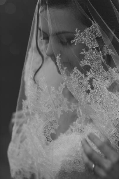 istock Beautiful bride portrait with veil over face 1138463487