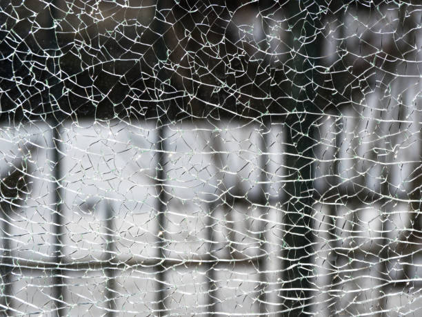 istock Crack in the glass. Abstract background with crack 1138466509