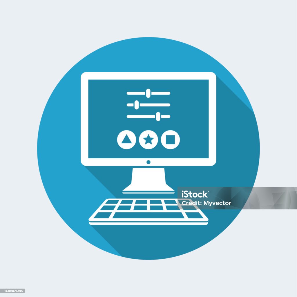 Customized Settings On Computer Stock Illustration - Download Image Now ...