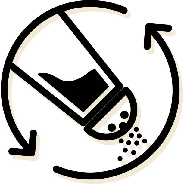 Control Salt Intake - Icon Control Salt Intake - Icon as EPS 10 File sodium intake stock illustrations