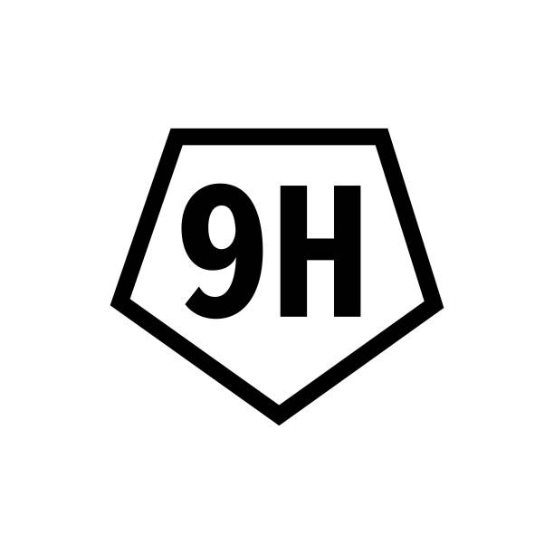 9H surface hardness symbol Available in high-resolution and several sizes to fit the needs of your project. hardness stock illustrations