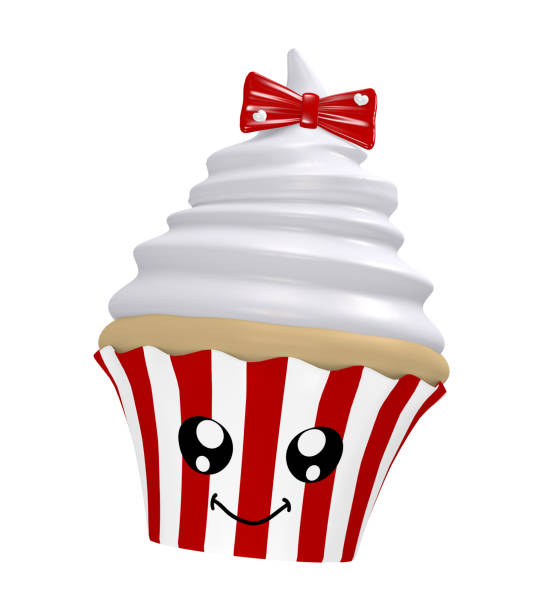 cute cupcake with cream top