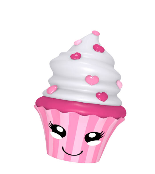 istock cute cupcake in pink and magenta 1138479721