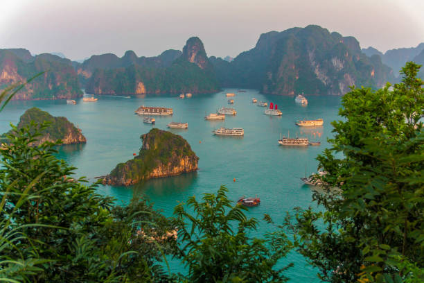 istock Sunset in Ha Long Bay, Vietnam 1138479751