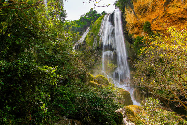 istock Beautiful waterfall in the Erewan, Thailand 1138479775