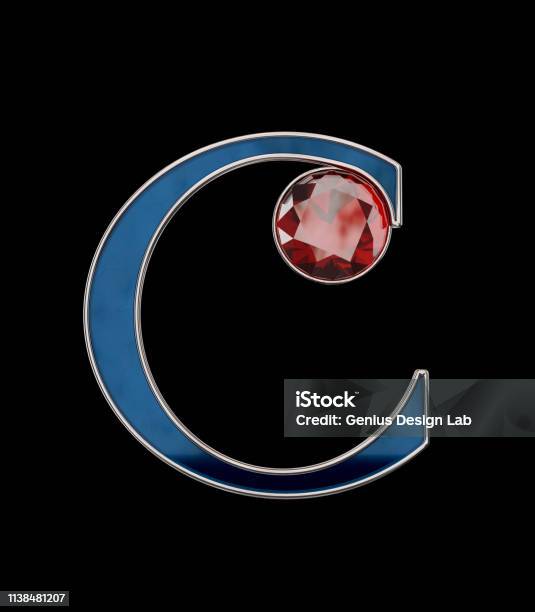 Gem Lettering Gemstone Letters 3d Rendering Stock Illustration - Download Image Now ...