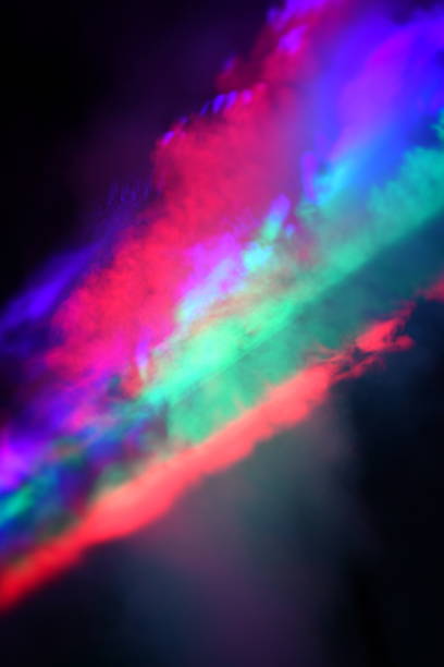 istock Red, Light Green with Orange Laser Beam and Smoke 1138487161
