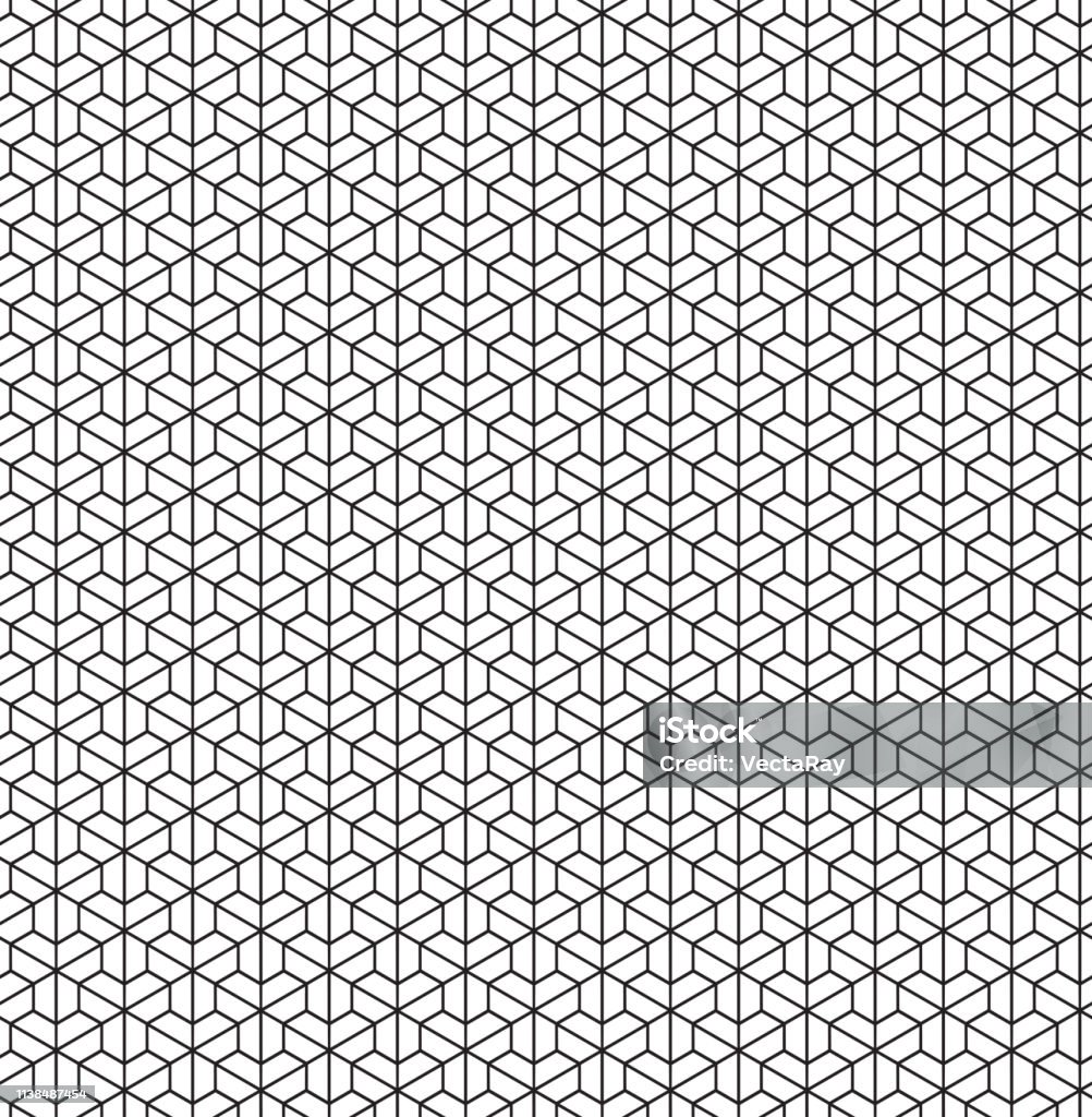 Isometric Pattern Vector Seamless Abstract Geometric Isometric Pattern Background Wallpaper ...