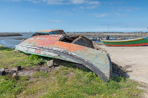 istock Old Boat at Cais da Bestida (Whale's Warf) in Portugal 1138494554