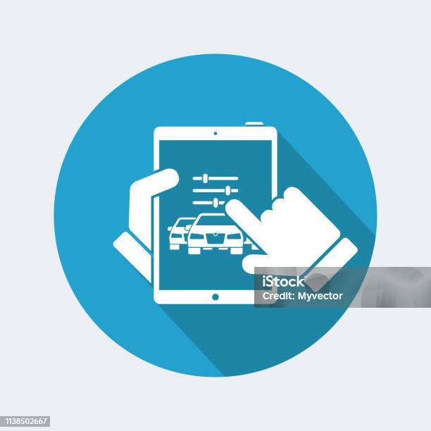 Customized Car Configuration Panel On Tablet Stock Illustration ...