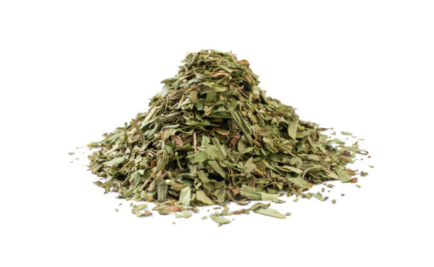 istock tarragon herb heap isolated on white background. front view 1138503007