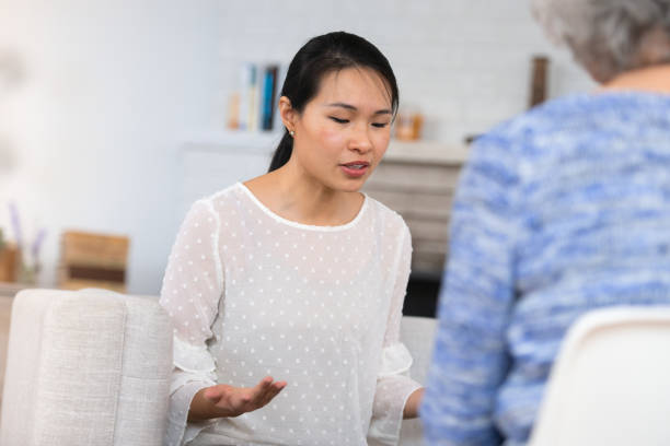 istock Woman talking about feelings 1138504812