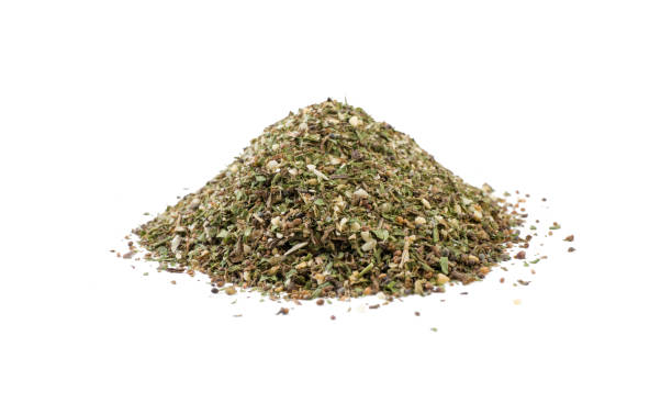 istock green savory mix or Chubritsa heap isolated on white background. front view 1138506362