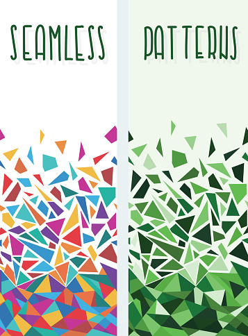 A set of horizontally seamless patterns. EPS10, global colors, vector illustration.