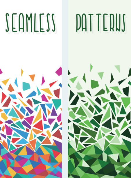 Falling into place A set of horizontally seamless patterns. EPS10, global colors, vector illustration. balance borders stock illustrations