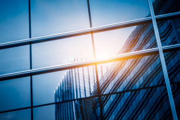 istock Reflection of architecture on modern office building 1138508822