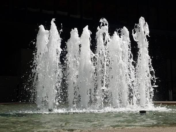 istock Fountains splashing on the plaza 1138508899