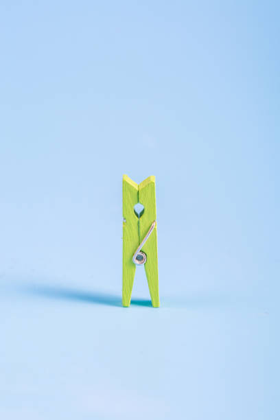 istock Colored wooden clips, office supplies 1138513145