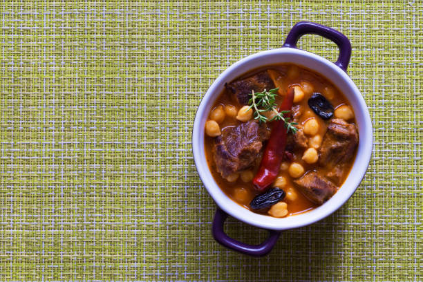 istock Lamb soup with chickpeas and dates. Moroccan food 1138515543
