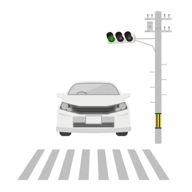 Vector illustration of crosswalk