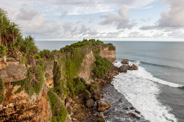 istock Green rocky cape near Baron beach in Java, Indonesia. 1138518681