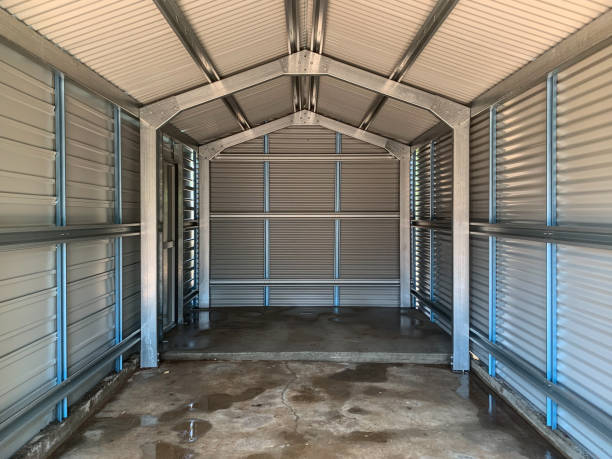 Interior of an empty new shed
