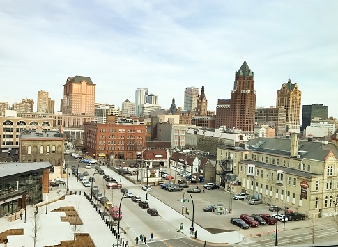 The skyline of Milwaukee, Wisconsin is full of many architectural designs.