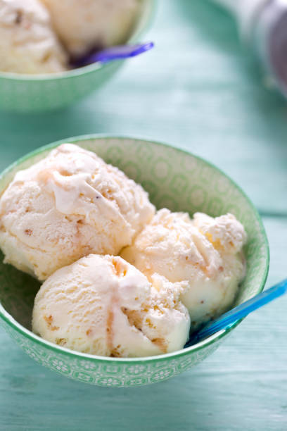 istock caramel ice cream on turquoise wooden background 1138537077