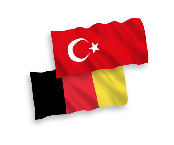 istock Flags of Turkey and Belgium on a white background 1138538672