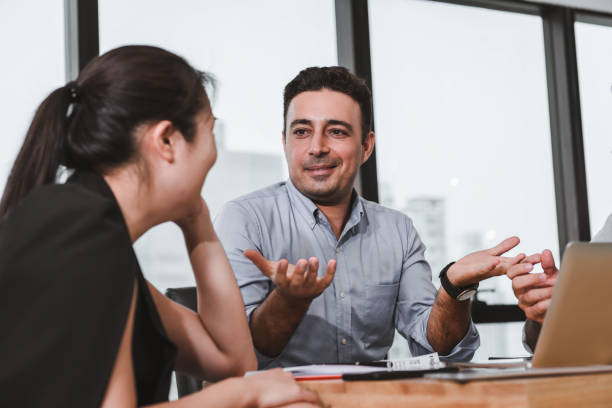 istock Business People are Meeting Discussing About Their Project and  Problem Solving in Conference Room, Professional Manager is Explaining to His Partnership During Meeting Agreement. 1138543449