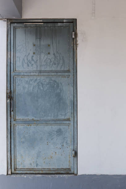 metal door on the wall