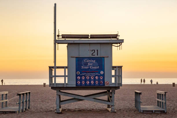 istock Lifeguard Towers - Southern California Beach 1138549629