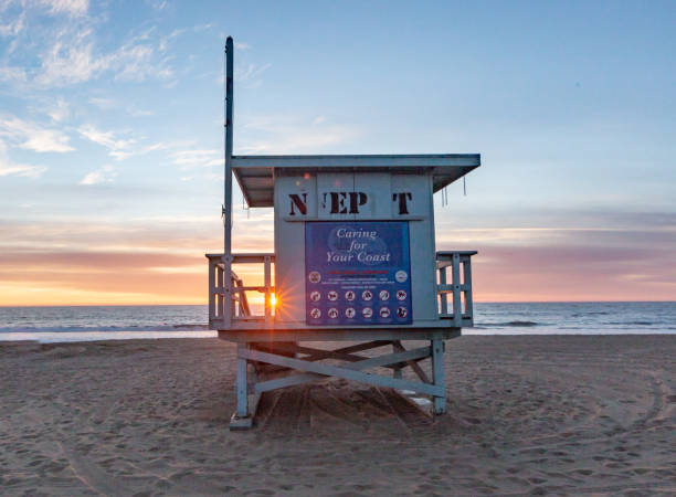 istock Lifeguard Towers - Southern California Beach 1138549685