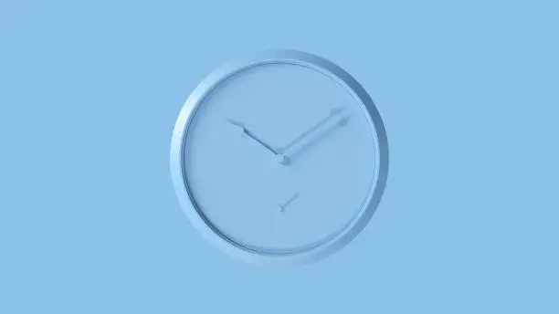 Photo of Pale Blue Office Wall Clock