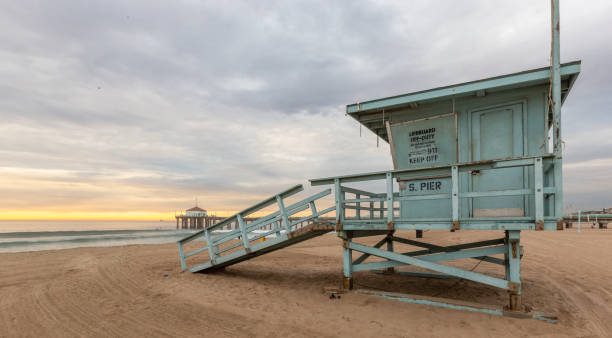 istock Lifeguard Towers - Southern California Beach 1138549871