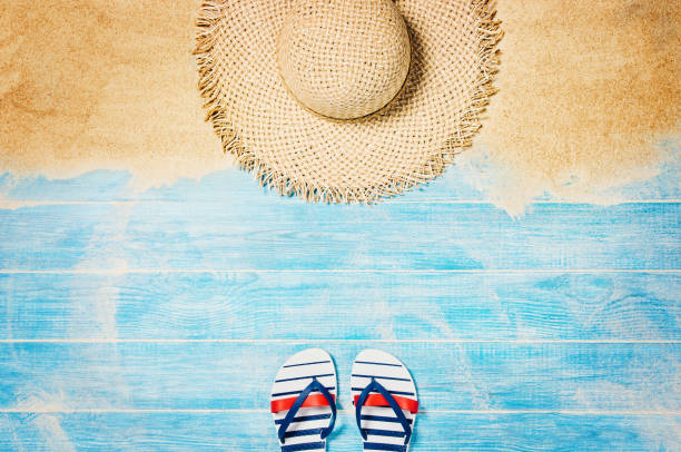 istock Top view beach and marine planks. Background with copy space 1138560973