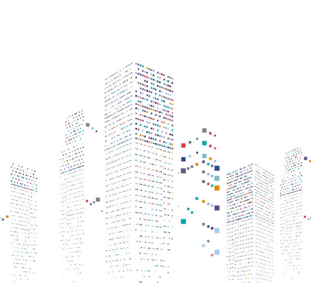 abstract modern city office building pattern background