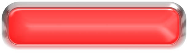 istock Web button 3d - red glossy realistic with metal frame, easy to expand 1138568546