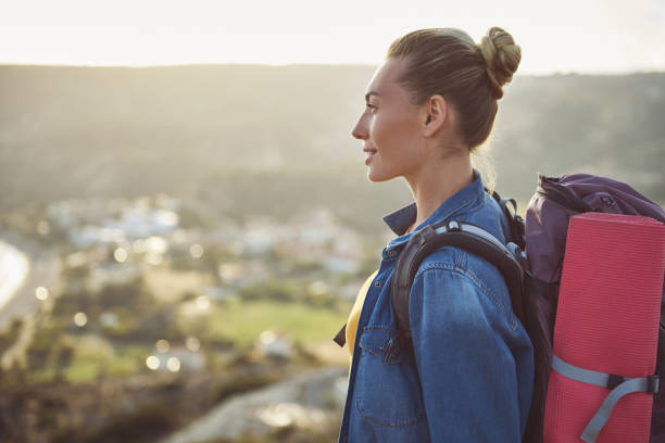 istock Female tourists feasting her eyes on nature 1138573908