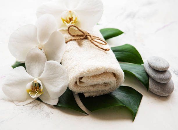 istock Natural spa ingredients with orchid flowers 1138573963